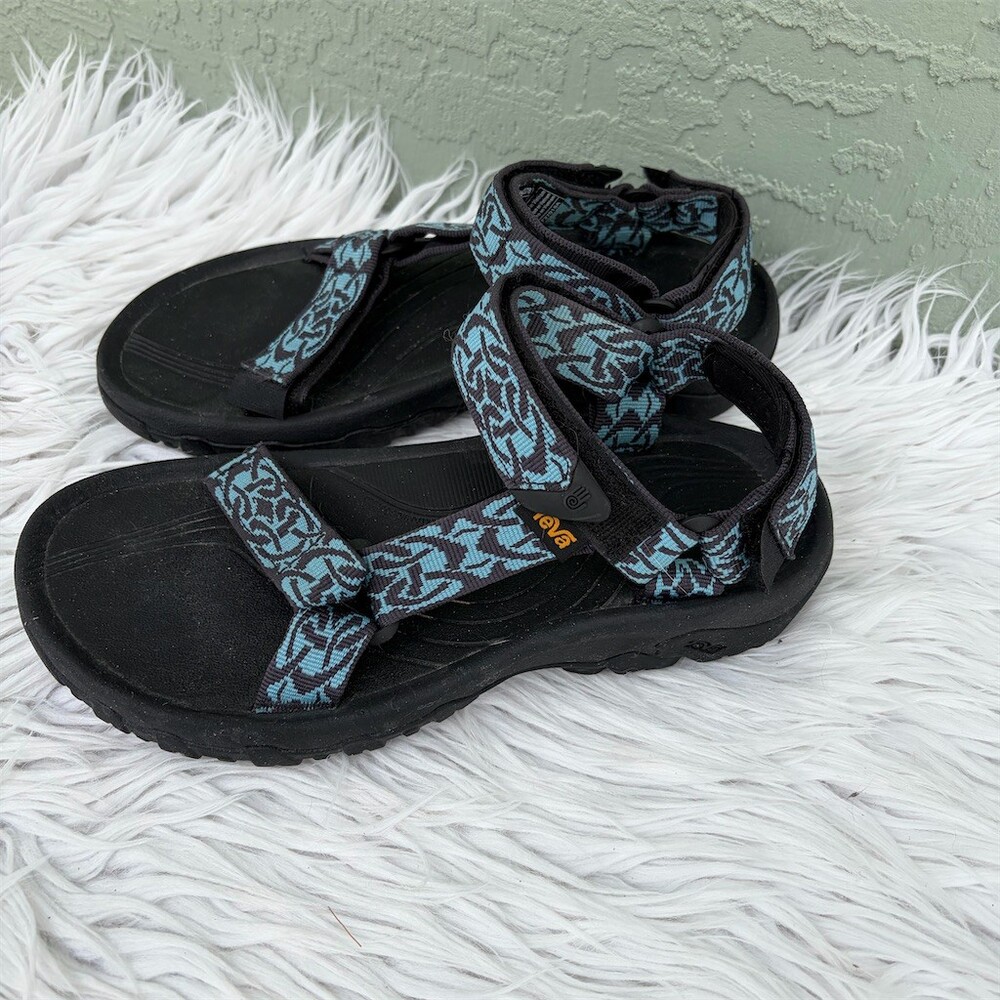 Teva Hurricane 4 Women's Sport Sandals Celtic Aqua Blue/Black Size 6 EU 37
